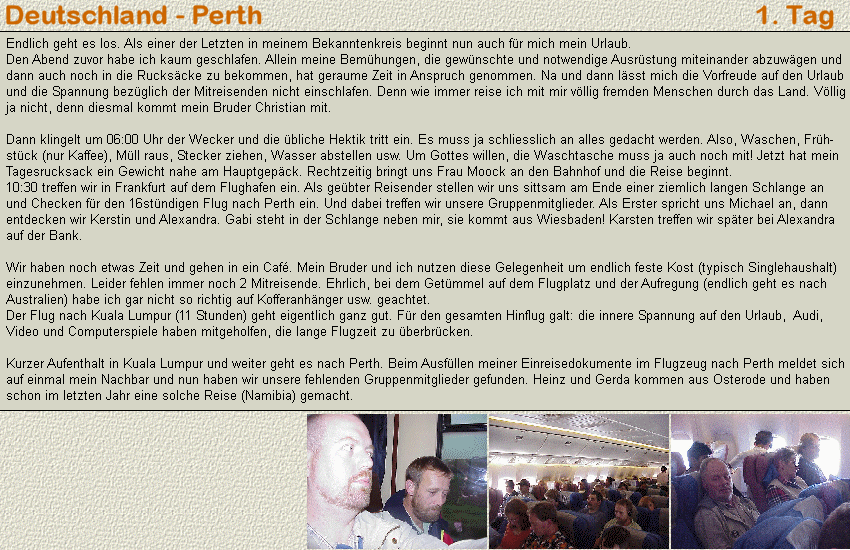 Bericht 1.Tag