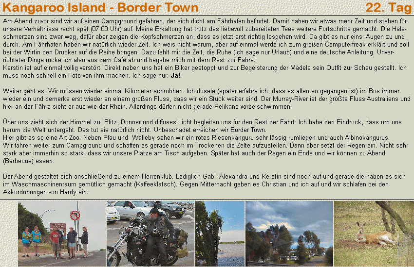 Bericht 22.Tag
