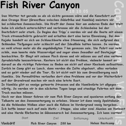Fish River Canyon